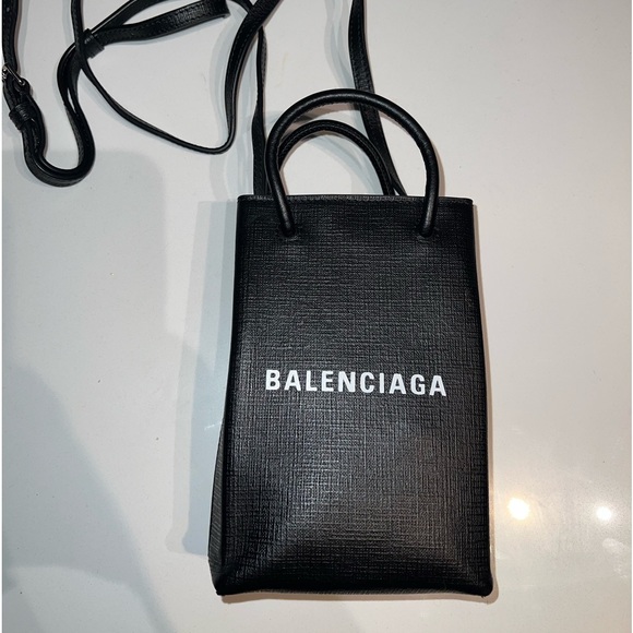 Balenciaga MINI SHOPPING BAG IN BLACK - Picture 2 of 8